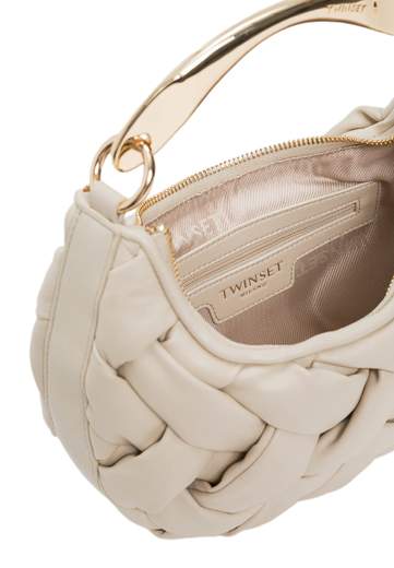 TWINSET BORSA CROISSANT INTRECCIATA