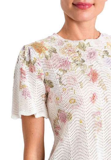 TWINSET MAGLIA GIROCOLLO STAMPATA