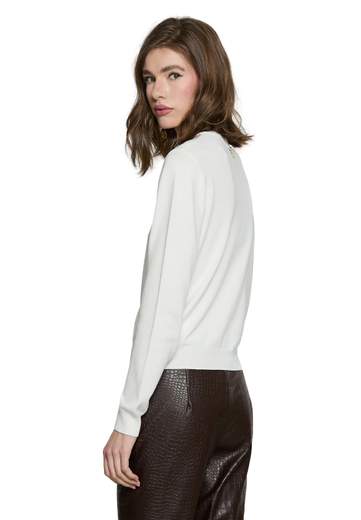 RELISH MAGLIA AVETRAZ GIROCOLLO CON STRASS