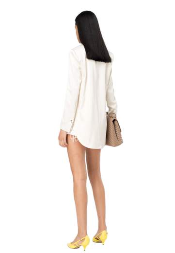 PINKO BLAZER IN SATIN CON CINTURA SOTTILE