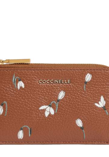 COCCINELLE PORTACARTE CON ZIP E RICAMI