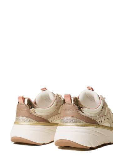 TWINSET SNEAKERS RUNNING IN PELLE E RETE