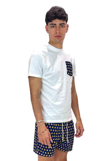 SAINT BARTH T-SHIRT CON TASCHINO PAPERELLE