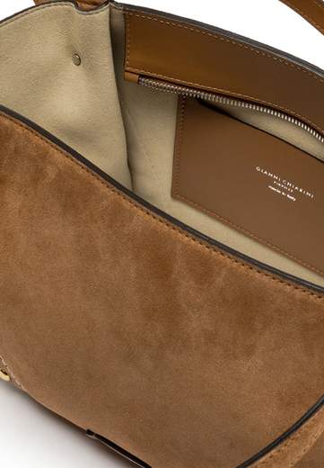 GIANNI CHIARINI BORSA IN CAMOSCIO CON BORCHIE BLOOM