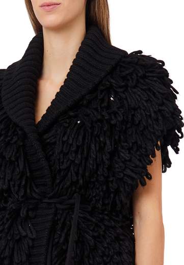 LIU JO GILET IN MAGLIA CON PELLICCIA
