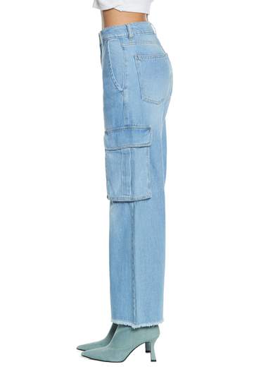 RELISH JEANS  TYRA VITA ALTA FONDO SFRANGIATO