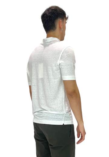 FILIPPO DE LAURENTIIS CAMICIA COREANA MANICA CORTA IN LINO