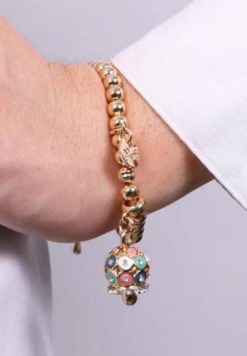 AMO CAPRI BRACCIALE SFERE E CAMPANA MULTICOLOR
