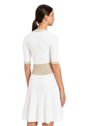 TWINSET ACTITUDE ABITO SCOLLO A V CON BOTTONI