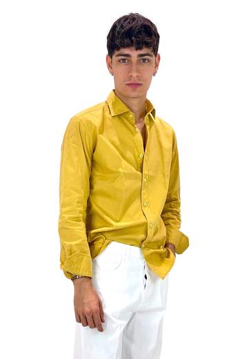 BRANCACCIO CAMICIA TINTA UNITA IN COTONE