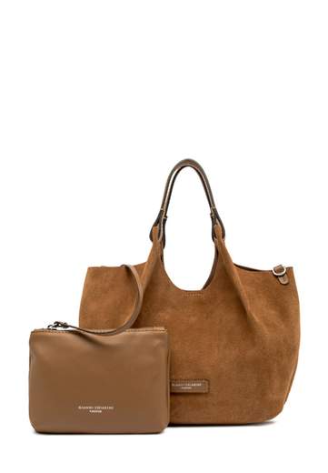 GIANNI CHIARINI BORSA DUA IN CAMOSCIO