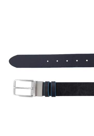 PIQUADRO CINTURA IN PELLE REVERSIBILE BLUE SQUARE