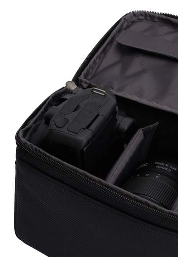 PIQUADRO BORSA FOTOGRAFICA IN TESSUTO E PELLE