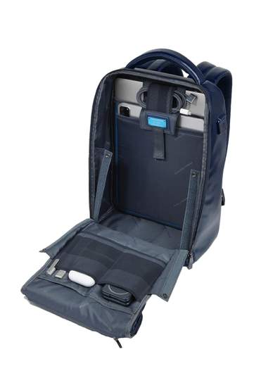 PIQUADRO ZAINO PORTA PC 14'' BLUE SQUARE