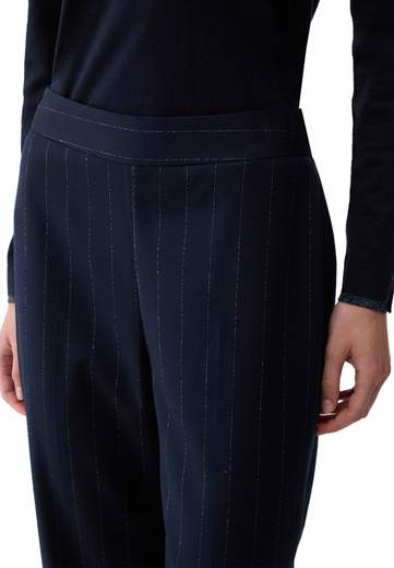 LIU JO PANTALONE GESSATO LUREX CON RISVOLTO