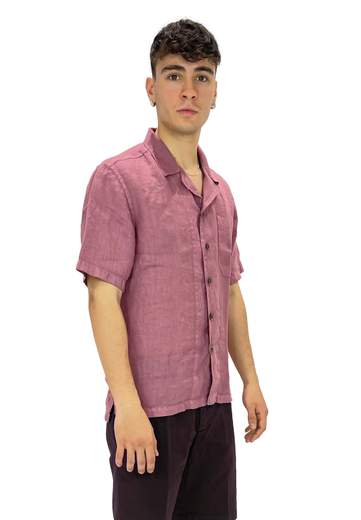 MASTRICAMICIAI CAMICIA MANICA CORTA 100% LINO