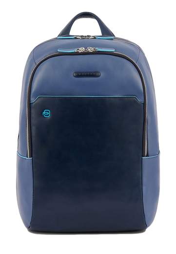 PIQUADRO ZAINO PICCOLO PC 14'' IN PELLE BLUE SQUARE