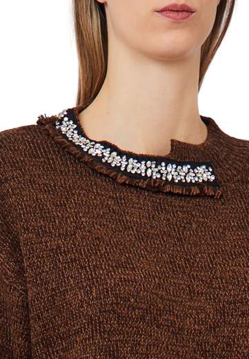 LIU JO MAGLIA GIROCOLLO CON STRASS