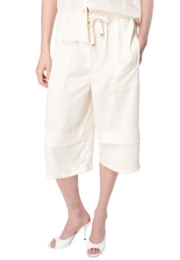 PINKO BERMUDA SATIN OPACO E GEORGETTE