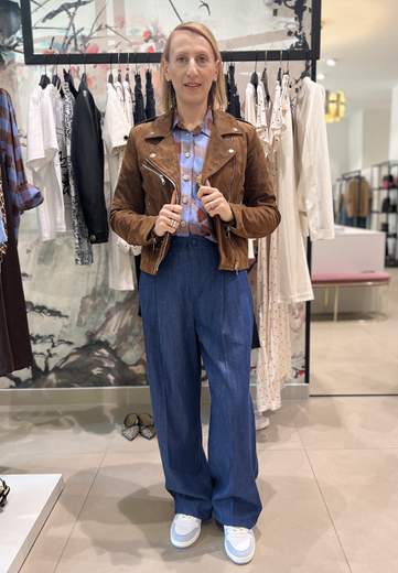 KIKISIX JEANS A PALAZZO CON PENCES