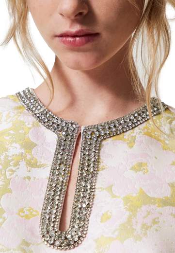 TWINSET ACTITUDE ABITO JACQUARD CON RICAMO A MANO