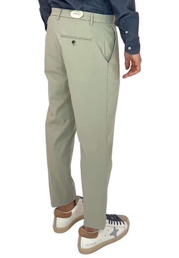 AIBURAI PANTALONI NARCISO CON UNA PENCE IN TECK COTTON