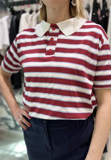 KIKISIX POLO CROPPED CON SPACCHI