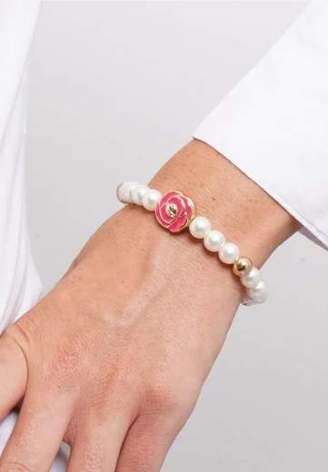 AMO CAPRI BRACCIALE PERLE E FIORI