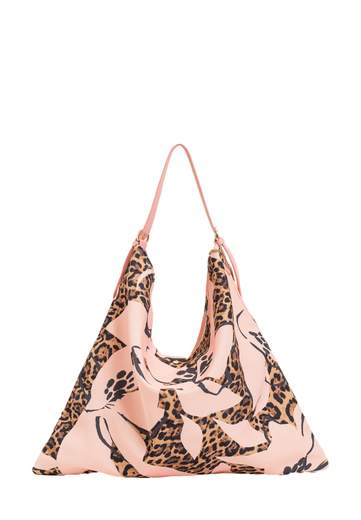 TWINSET ACTITUDE HOBO MORBIDA IN CANVAS STAMPATO
