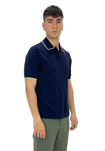 SAINT BARTH POLO IN COTONE CON CONTRASTI