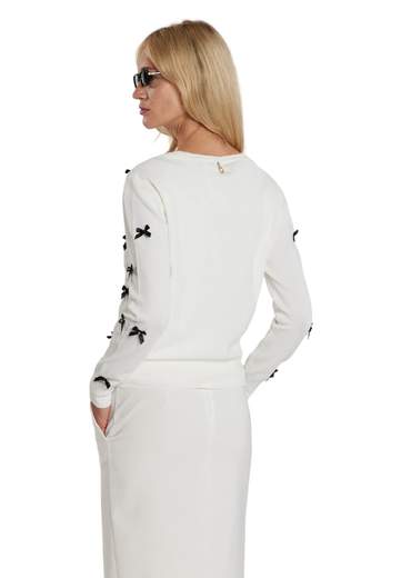 RELISH CARDIGAN RYDER CON FIOCCHI E STRASS