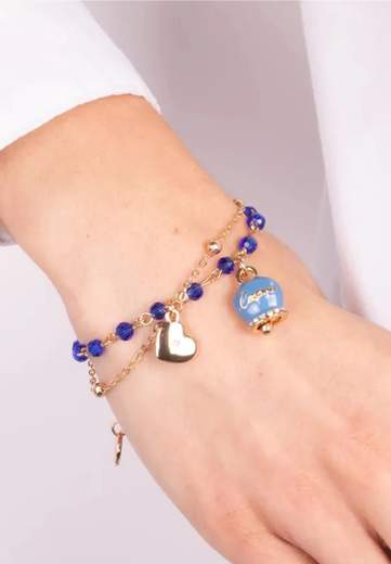 AMO CAPRI BRACCIALE 2 FILI CAMPANA BLU