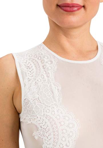TWINSET ACTITUDE BODY IN TULLE CON PIZZO
