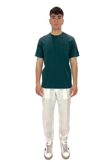 SAINT BARTH T-SHIRT CON TASCHINO IN PIQUET DI COTONE