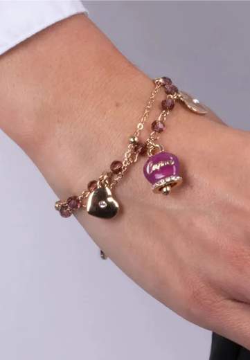 AMO CAPRI BRACCIALE 2 FILI CAMPANA VIOLA