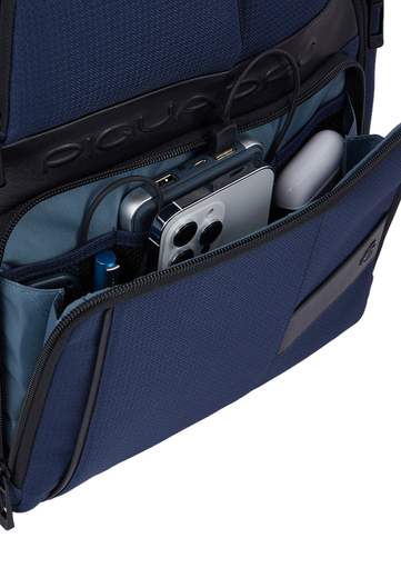 PIQUADRO ZAINO PORTA PC 15,6'' IN TESSUTO E PELLE