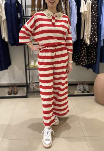 KIKISIX PANTALONI A RIGHE