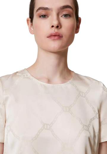 TWINSET BLUSA CON OVAL T JACQUARD