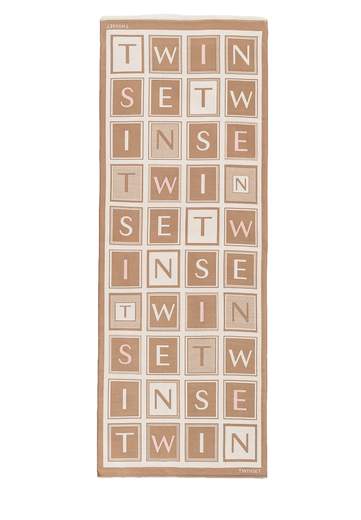 TWINSET STOLA JACQUARD LETTERING