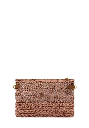 GIANNI CHIARINI CLUTCH IN PAGLIA CROCHET NEFELI