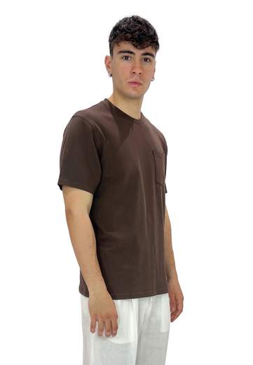 SAINT BARTH T-SHIRT CON TASCHINO IN PIQUET DI COTONE