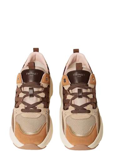 TWINSET SNEAKERS RUNNING IN PELLE