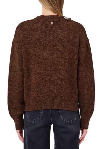 LIU JO MAGLIA GIROCOLLO CON STRASS