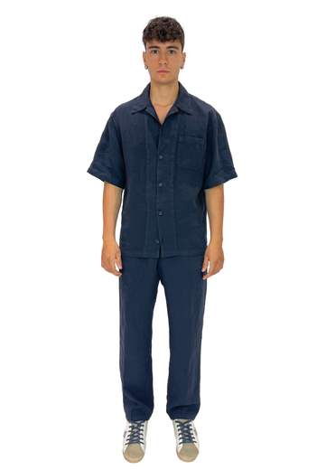 BE ABLE CAMICIA MICKY MANICA CORTA 100% LINO