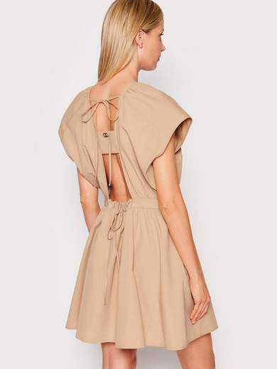 TWINSET ABITO IN POPELINE CON ARRICCIATURA