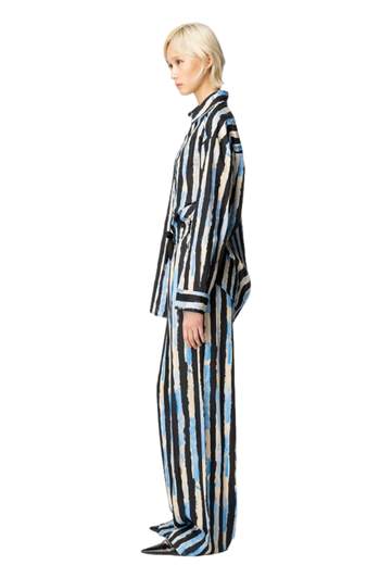 PINKO PANTALONE TWILL STAMPA RIGA