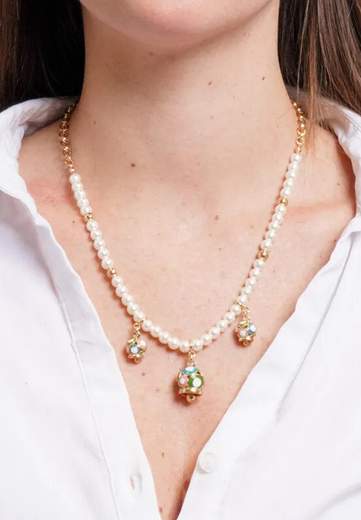 AMO CAPRI COLLANA PERLE CAMPANE MULTICOLOR