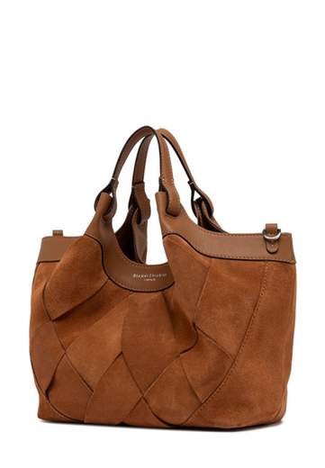 GIANNI CHIARINI BORSA INTRECCIATA IN CAMOSCIO DUA