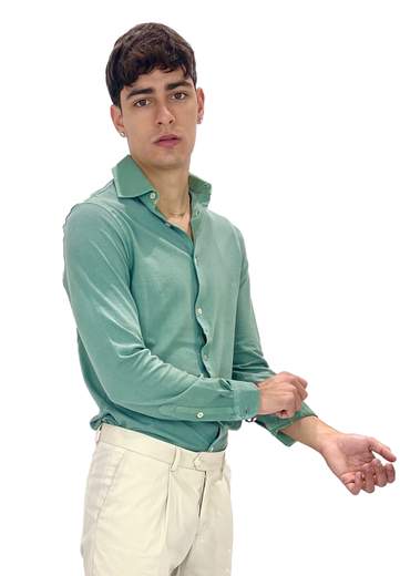 FILIPPO DE LAURENTIIS CAMICIA MANICHE LUNGHE IN COTONE