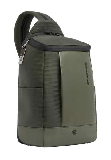 PIQUADRO MONOSPALLA IN TESSUTO E PELLE